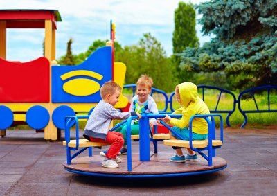 kids having fun on the playground